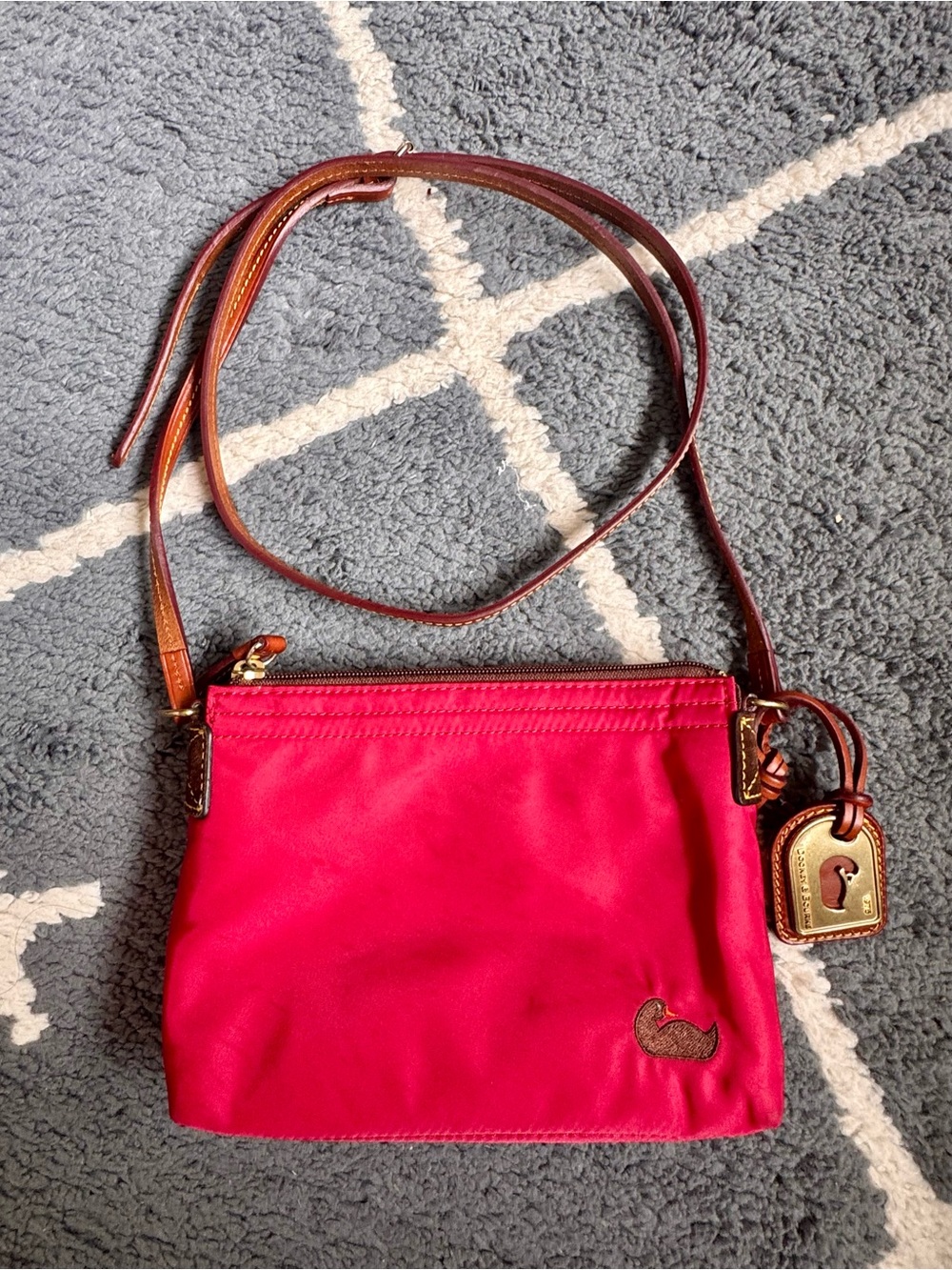 Dooney & Bourke Crossbody with Brown Leather Strap